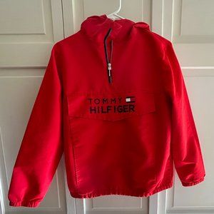 Tommy Hilfiger Large (16/18) Red Windbreaker with Hood